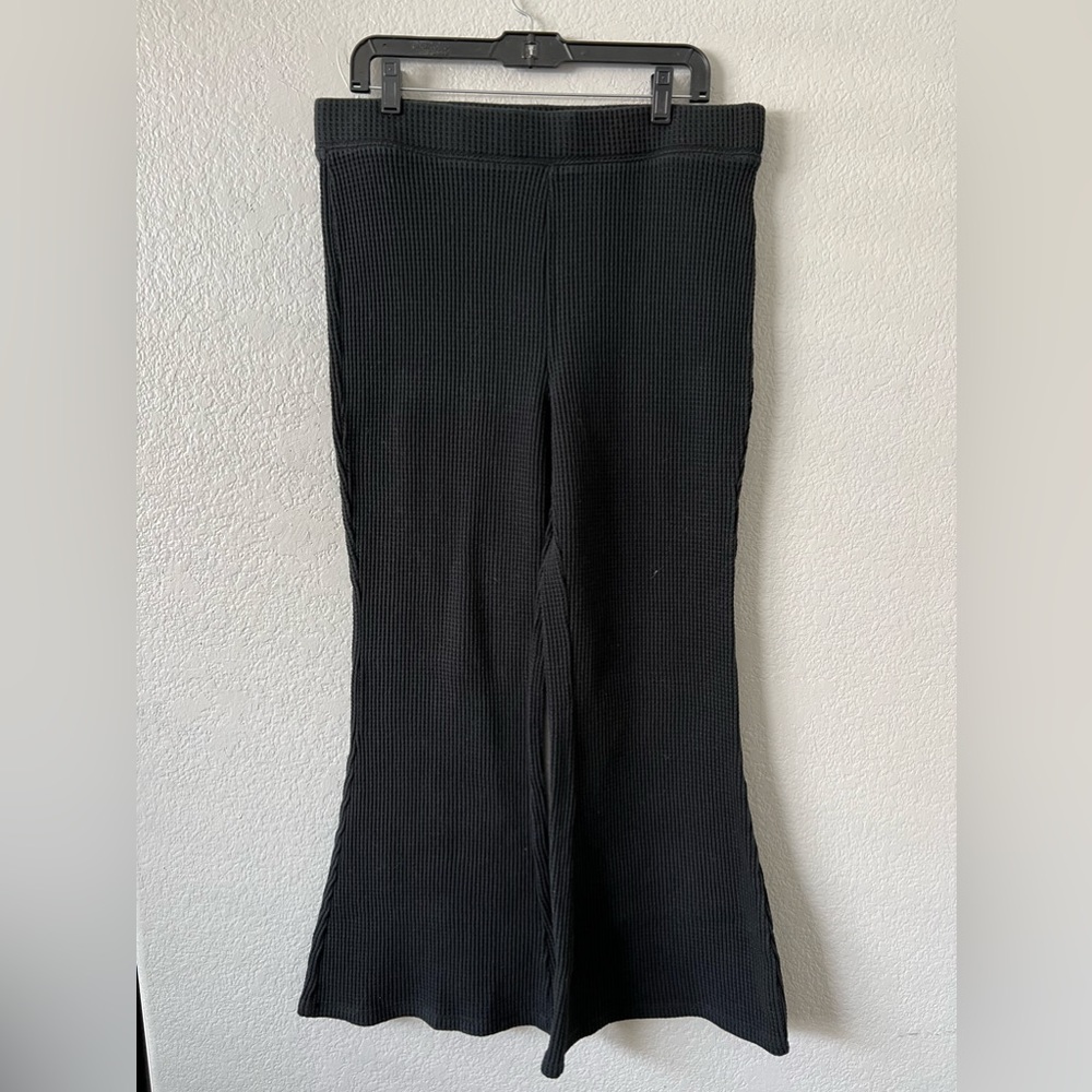 Aerie waffle flare pant black XL